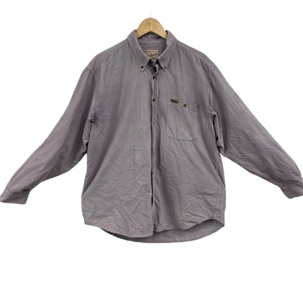 Woolrich Purple Lilac Corduroy Long Sleeve shacket Soft Distress Shirt XL Mens‎